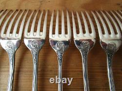 12 Boulenger Table Forks Model Louis XV In Very Good Condition No Christofle