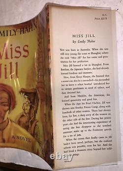 1947, 1st Edition, Dj, Miss Jill, a Novel, by Emily Hahn, Very Good + Condition