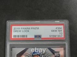 2019 Panini Prism Drew Verrou Base Rc Beginner #304 Psa 10 Gem Very Good Condition