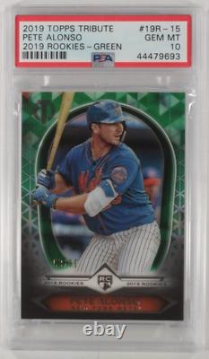 2019 Topps Tribute Pete Alonso Rookies-green Psa 10 Gem Very Good Condition #19r-15