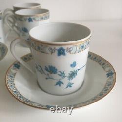 6 Coffee Cups Haviland Nankin Porcelain Limoges Very Good Condition