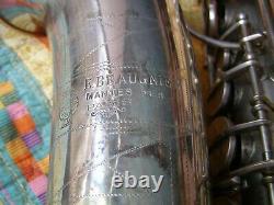Ancient E. Beaugnier Saxophone To Revise Very Good Silver Condition In Its Juice