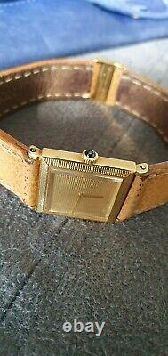 Beautiful Boucheron Watch In 0r Yellow Carrée Vintage Very Good Condition