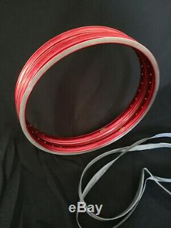 Bmx Wheels Ambrosio 20 36 M Vintage Anodized Red In Very Good Condition Vgc