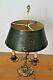 Bronze Boiling Lamp Abat Green Day In Very Good Condition