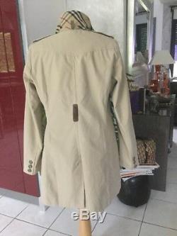 Burberry Trench Coat Size M Beige Cotton Very Good Condition