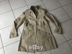 Burberry Trench Coat Size M Beige Cotton Very Good Condition