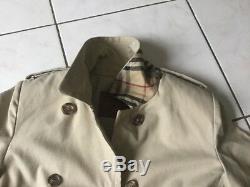 Burberry Trench Coat Size M Beige Cotton Very Good Condition