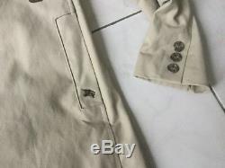 Burberry Trench Coat Size M Beige Cotton Very Good Condition