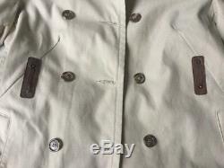 Burberry Trench Coat Size M Beige Cotton Very Good Condition