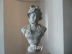 Bust Biscuit Girl After Greuze Sevres 18 Eme Siecle Very Good State