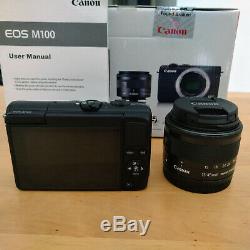 Canon Eos M100 + Ef-m 15-45mm F / 3.5-6.3 Is Stm Very Good Condition