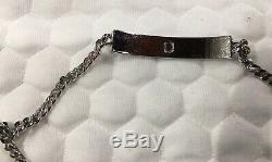Choker Necklace Christian Dior Silver Metal Very Good Condition With Box