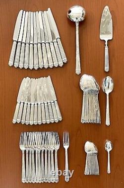 Christofle Aria Silverware Set for 12 People 62 Pieces in Very Good Condition