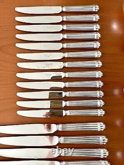 Christofle Aria Silverware Set for 12 People 62 Pieces in Very Good Condition