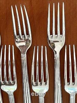 Christofle Aria Silverware Set for 12 People 62 Pieces in Very Good Condition