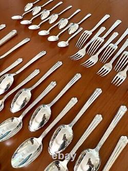 Christofle Aria Silverware Set for 12 People 62 Pieces in Very Good Condition