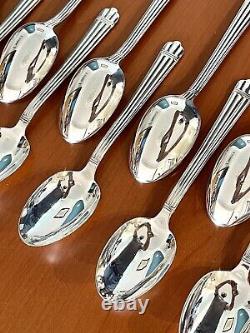 Christofle Aria Silverware Set for 12 People 62 Pieces in Very Good Condition