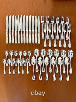 Christofle Malmaison 48 Piece Cutlery Set, 12 People, Very Good Condition.