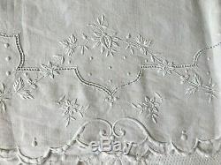 Cloth Linen Embroidered Scalloped Former Great State Monogram Cf