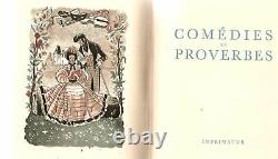 Comedies and Proverbs. Volume 1, 2, and 3 by Alfred De Musset. Very good condition.