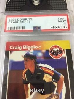 Craig Biggio Donruss Astros 1989 #561 Psa 9 Very Good State Houston Exchange Card