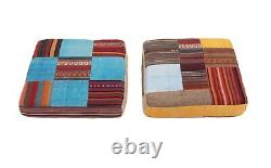 Cushion 2PCS Kilim Patchwork 50 x 50 cm Very good condition Kilim cushion