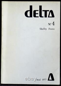 Delta May 4, 1977 Shelby Foote Very good condition