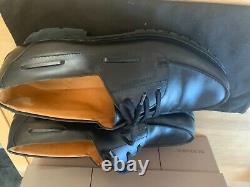 Derby Boat Moccasin Jm Weston Leather Black 9 1/2 9.5 D 44/45 Tbe Very Good Condition