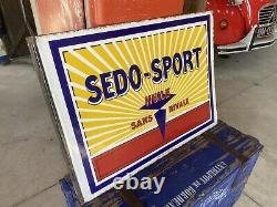 Enamel Plate Ancient Oil Sedo Sport Very Good Condition / Emailchild Enamel Sign