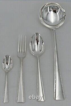 Ercuis Neptune/Art Deco, 37-piece silver-plated flatware set, very good condition