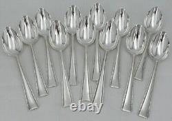 Ercuis Neptune/Art Deco, 37-piece silver-plated flatware set, very good condition