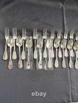 Ercuis Old Paris 12 silver-plated table cutlery in very good condition