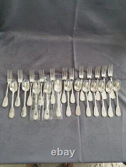 Ercuis Old Paris 12 silver-plated table cutlery in very good condition