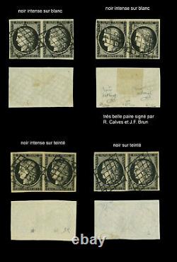 Exceptional Collection Of The First Stamp Of France Ceres 20c Black Of 1849
