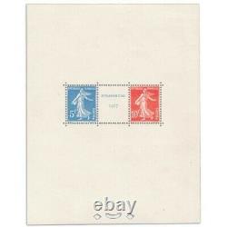 France Bloc N°2 Philatelic Exhibition Strasbourg, Stamps Signed, Nine 1927