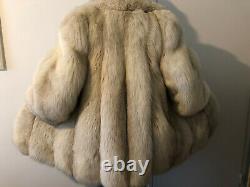 Fur Coat In Blue Fox (blue Fox Fur Coat) Light Grey, Very Good Condition