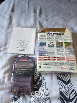 Game Boy Color Violet Translucent Box + 2 Zelda Games. State Very Very Good