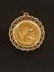Gold Pendent 18 Fields Of 20 Francs Napoleon Iii Naked Head Very Good Condition