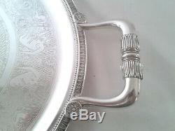 Grand Plateau Malmaison Christofle Silver Plated Model Very Good Condition