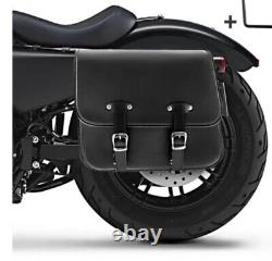 Harley 28 liter genuine leather saddlebags, very good condition, Buffalo brand.