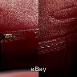 Hermès Birkin 35 Leather Box Bordeaux, Gold Plated Hardware, Very Good Condition