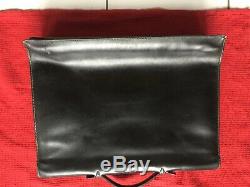 Hermès Black Cowhide Messenger Bag 40 CM Very Good Condition 1985