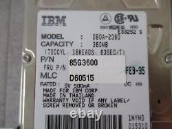 Hitachi IBM DBOA-2360 Durable Disk Model IBM 85G3600 in Very Good Condition