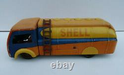 Ingap Tank Truck Shell Tole Litho 19 CM Very Good State Italy 1950