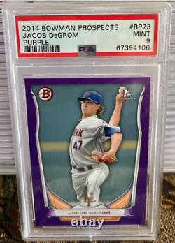 Jacob Degrom 2014 Bowman Prospects Violet Parallel #BP73 PSA 9 Very Good Condition