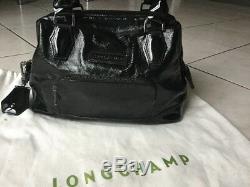 Longchamp Bag Black Patent Leather Very Good Condition