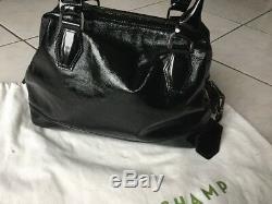 Longchamp Bag Black Patent Leather Very Good Condition