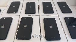 Lot of 8 Apple iPhone SE 2020 A2296- 64GB Black- Very Good Condition and Unlocked