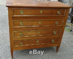 Louis 16 Style Chest Of Drawers In Cherry, Very Good Condition